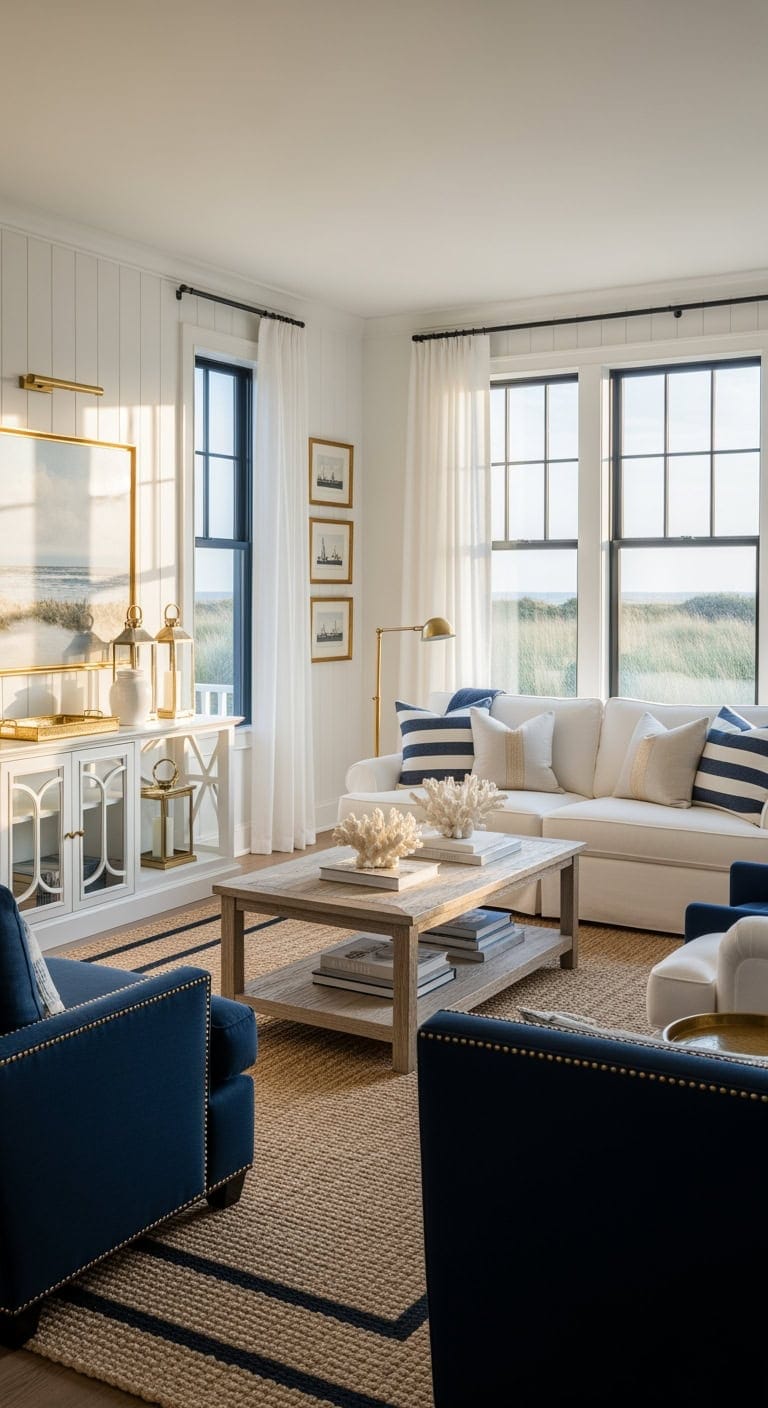 hamptons inspired navy white elegance