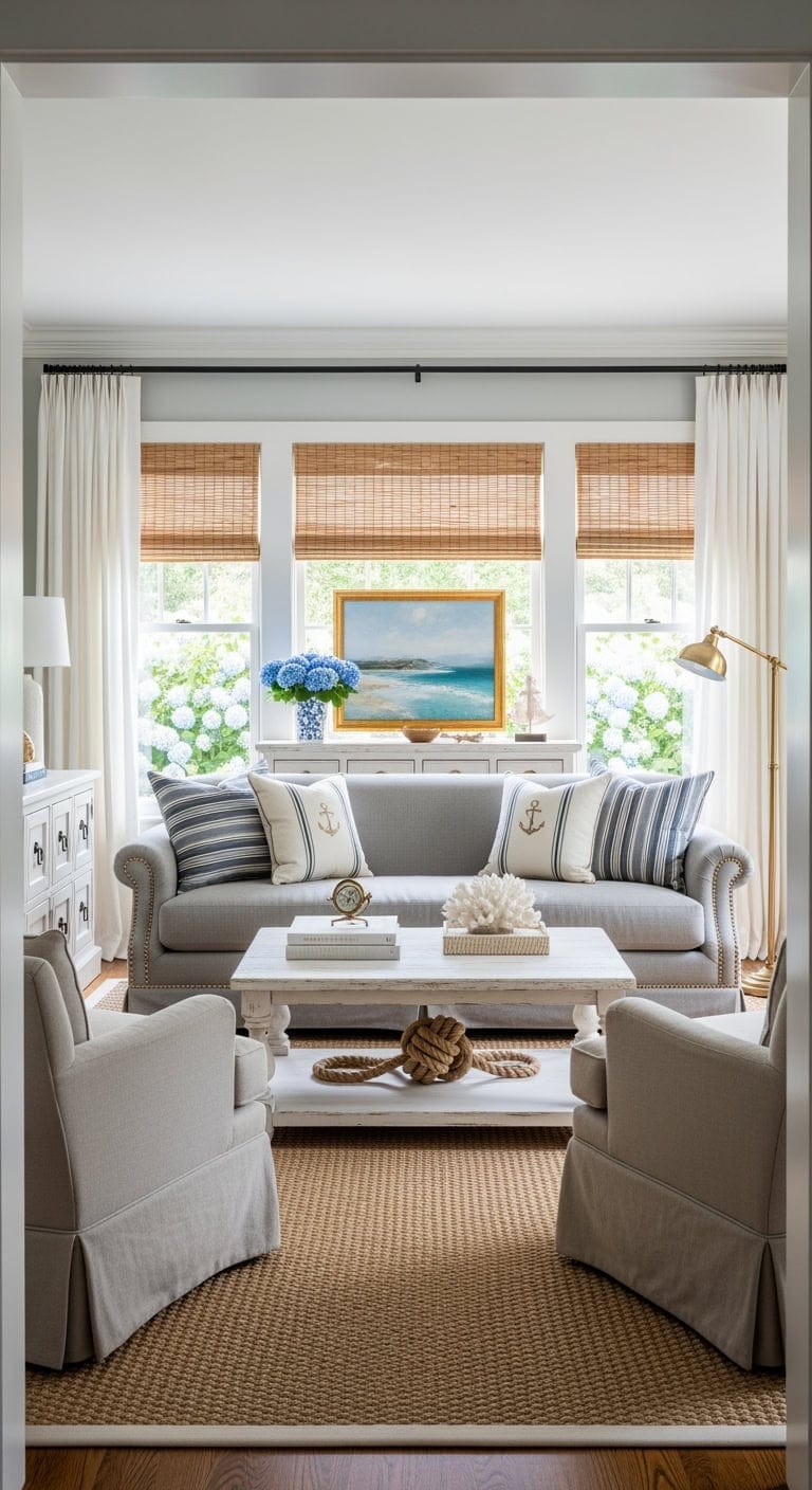 hamptons inspired white paneled elegance