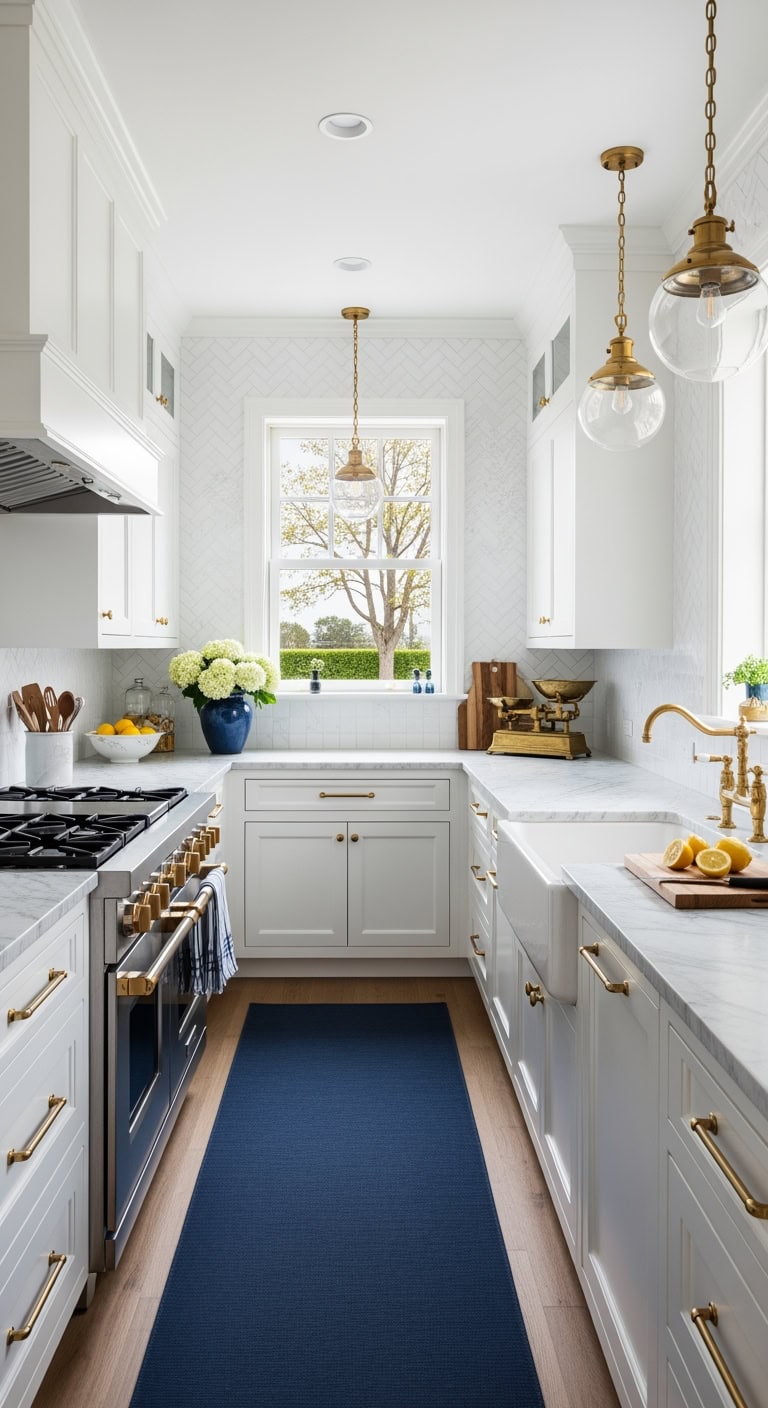 hamptons marble brass elegance