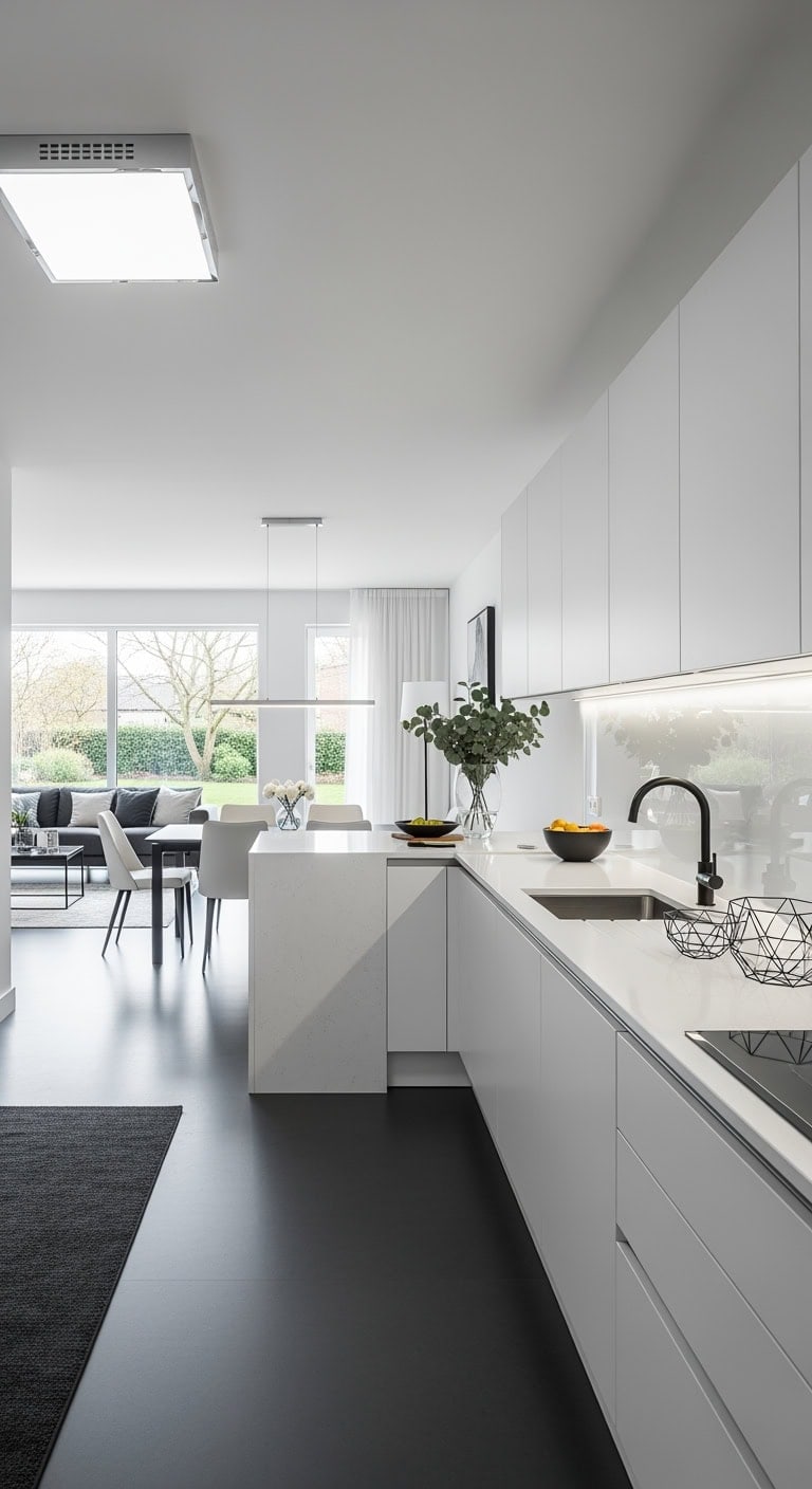 handle free waterfall quartz elegance