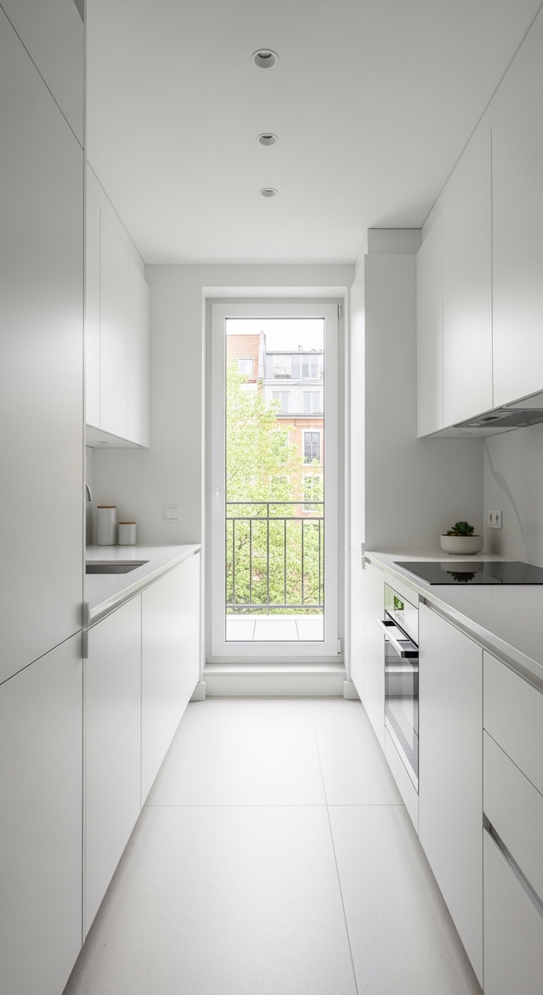 handleless minimalist kitchen makeover