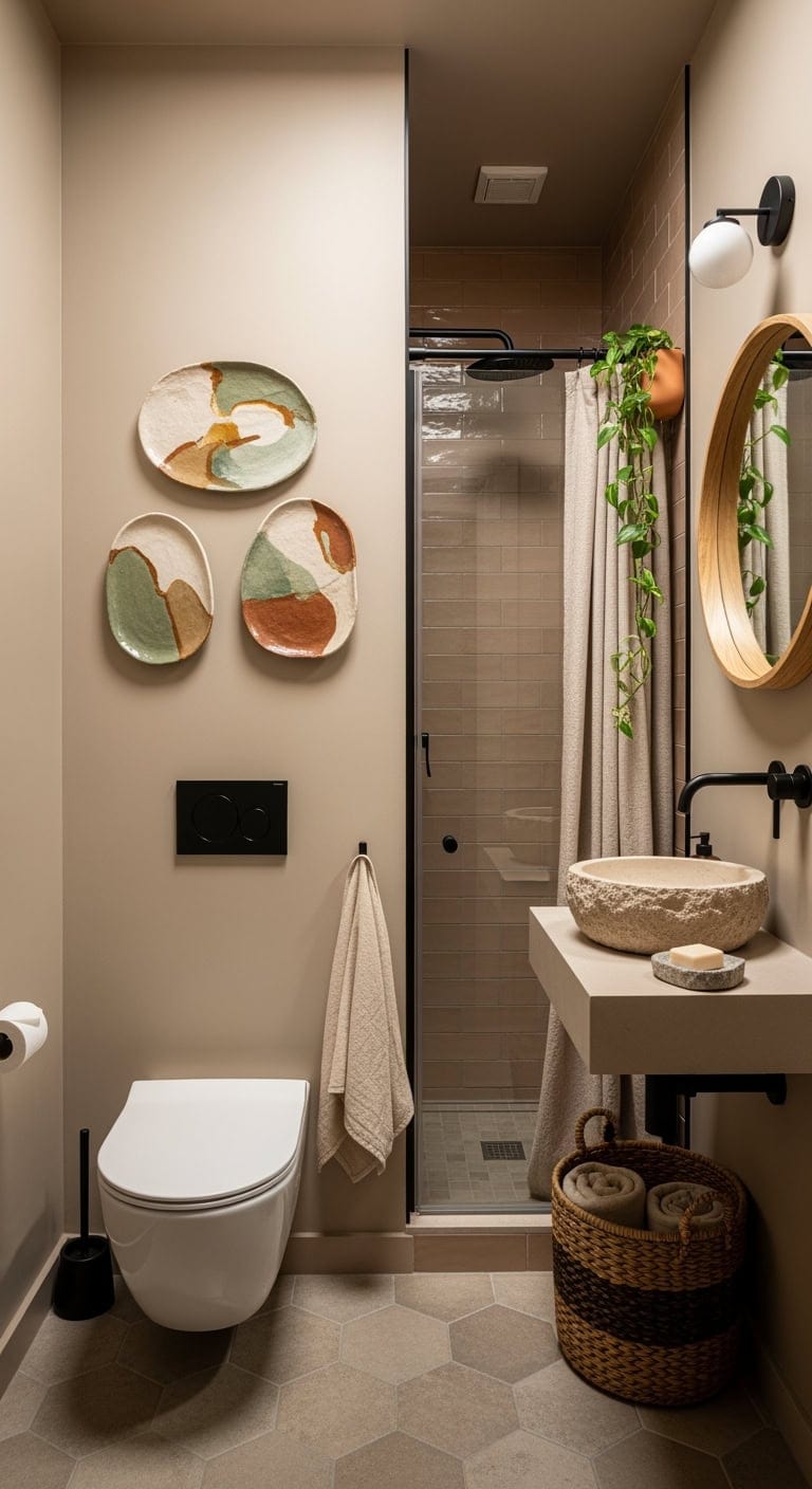 handmade imperfect ceramic bathroom decor