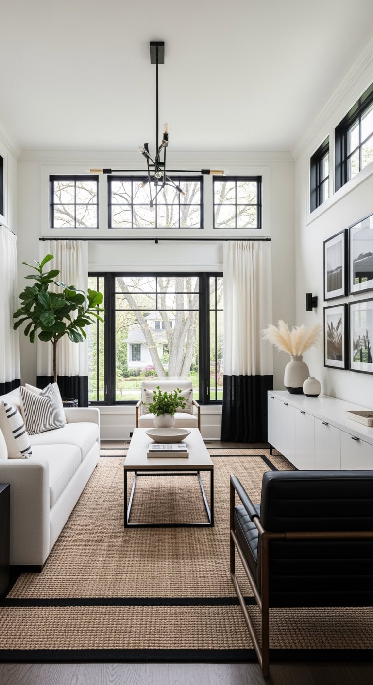 horizontal black lined prairie elegance