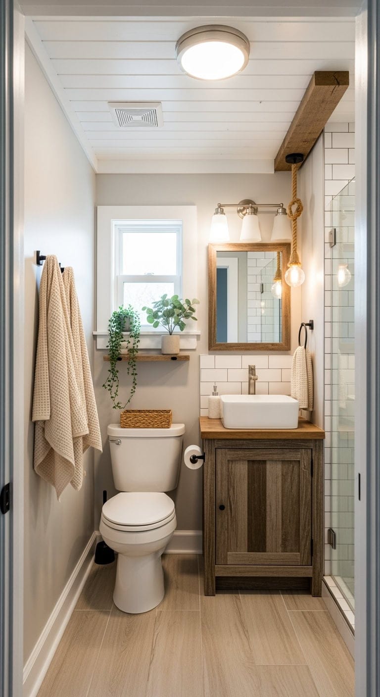 horizontal white shiplap ceiling