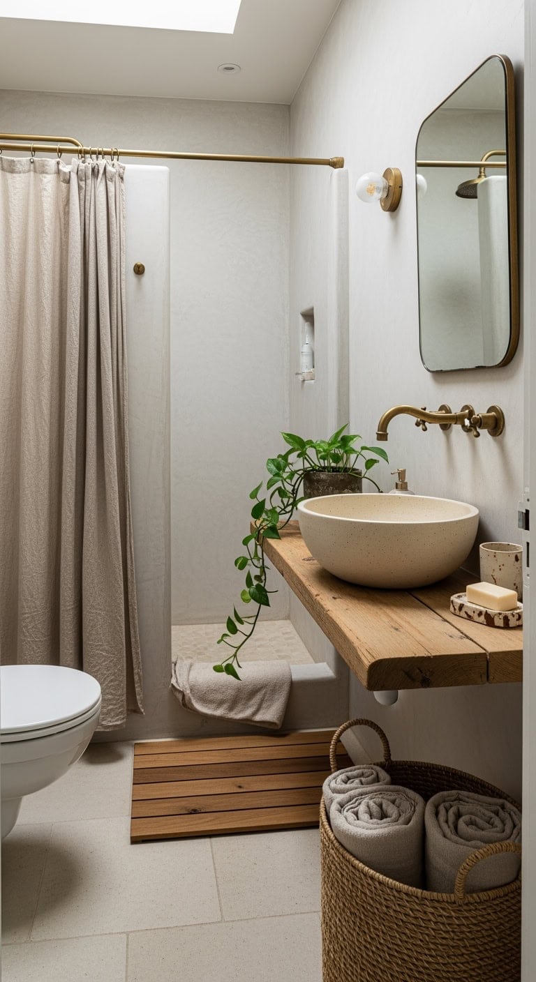 imperfect plaster raw linen