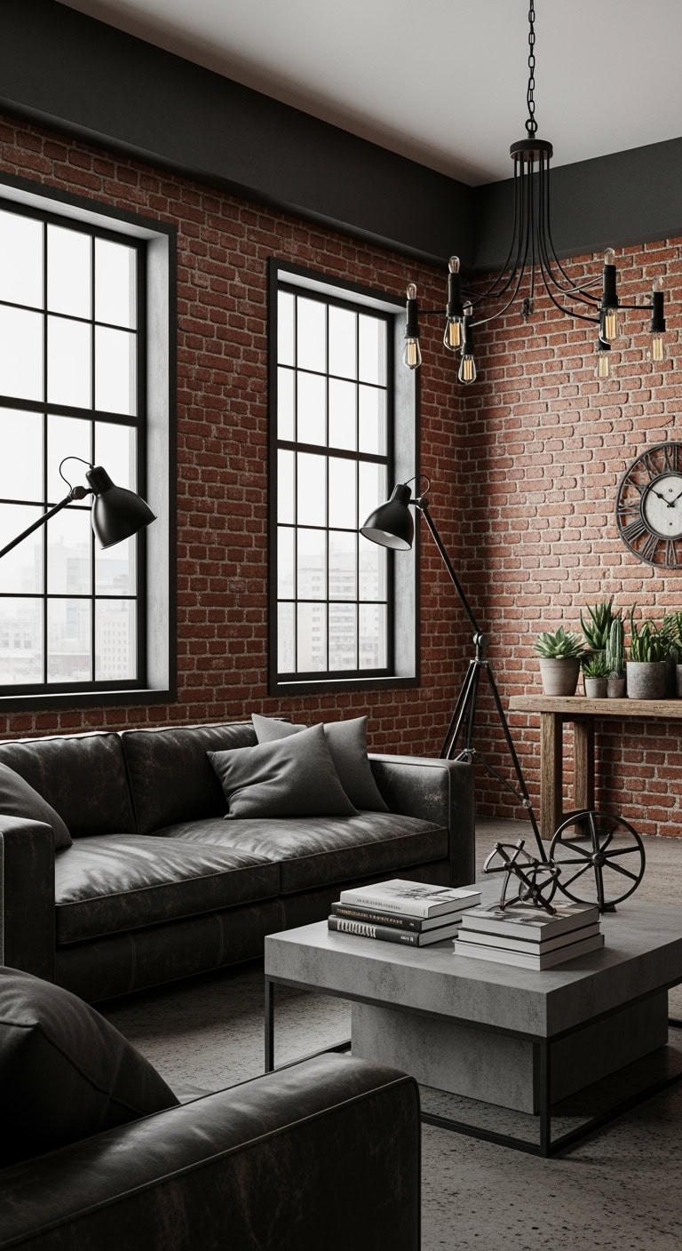 industrial loft with leather