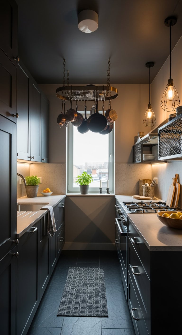 industrial low profile pot racks