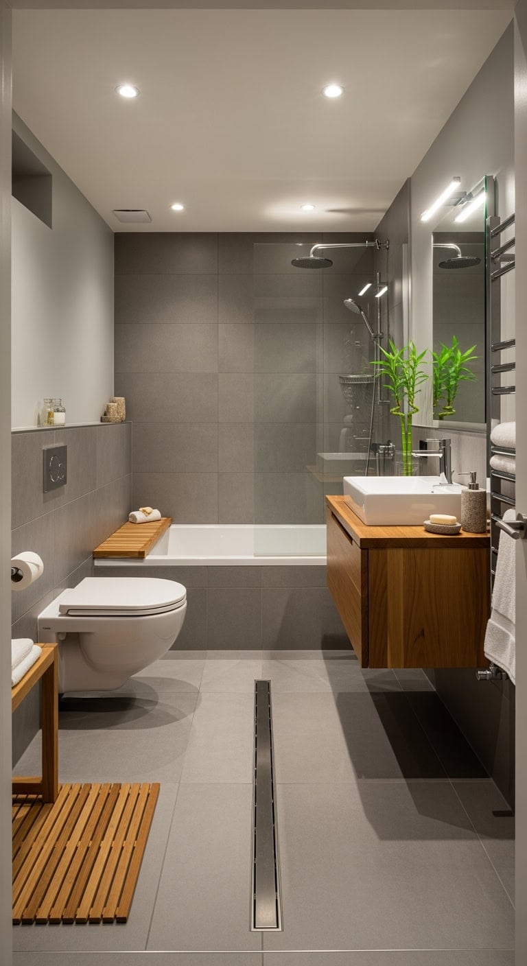 japanese basement wet room retreat