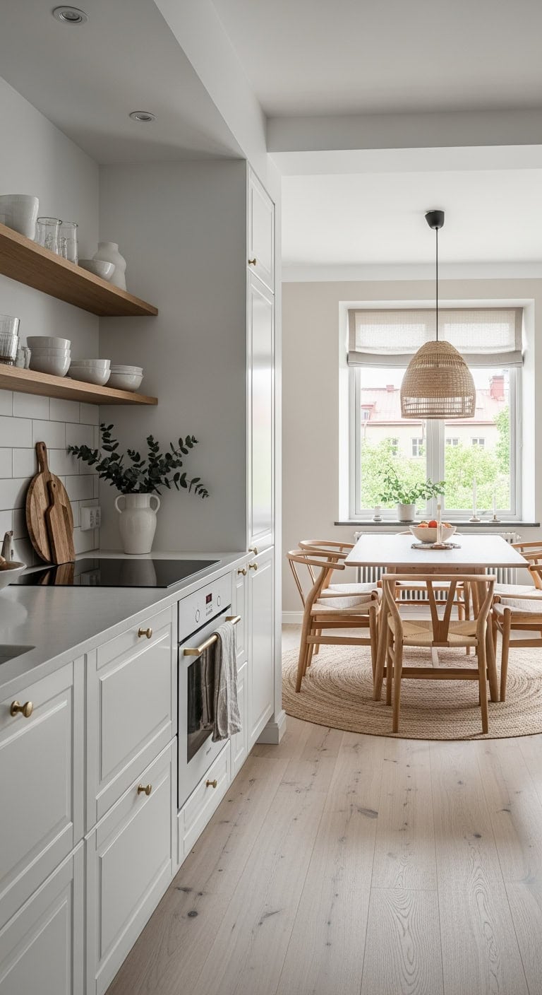 light filled nordic hygge kitchen