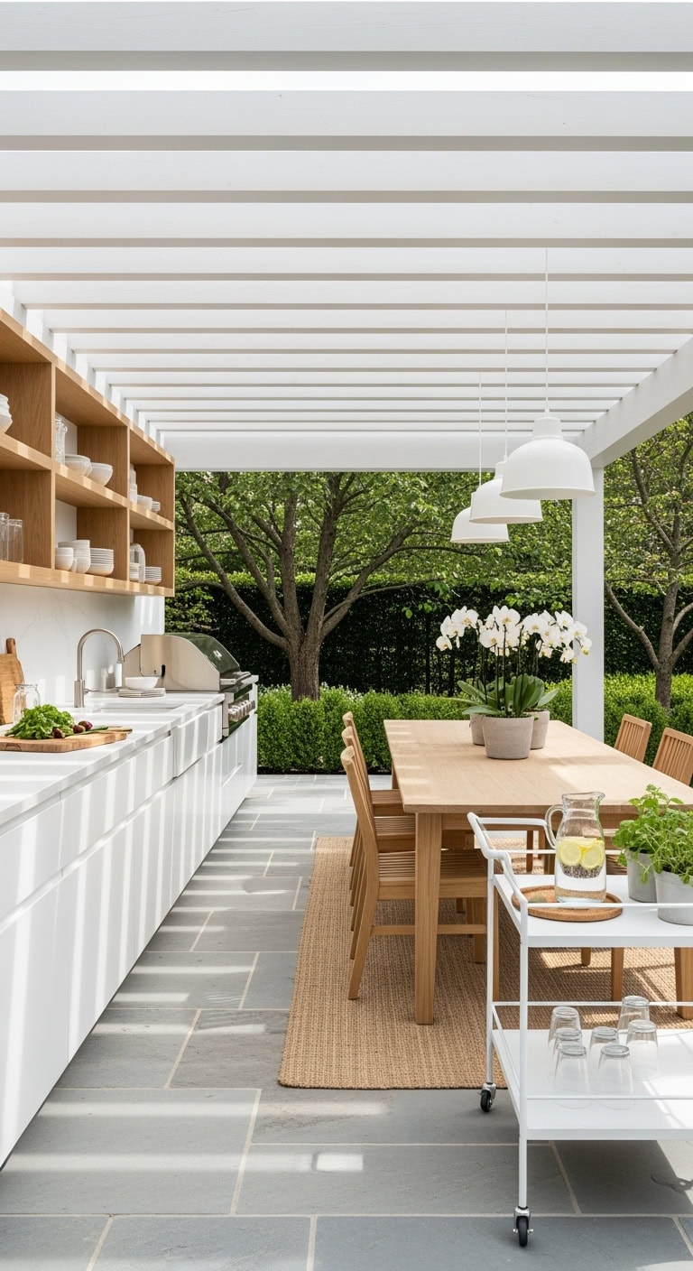 light filled nordic outdoor kitchen