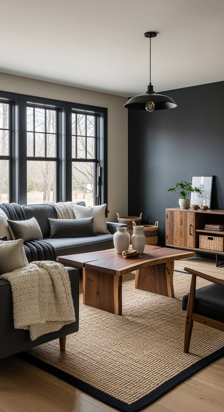 live edge warmth with black