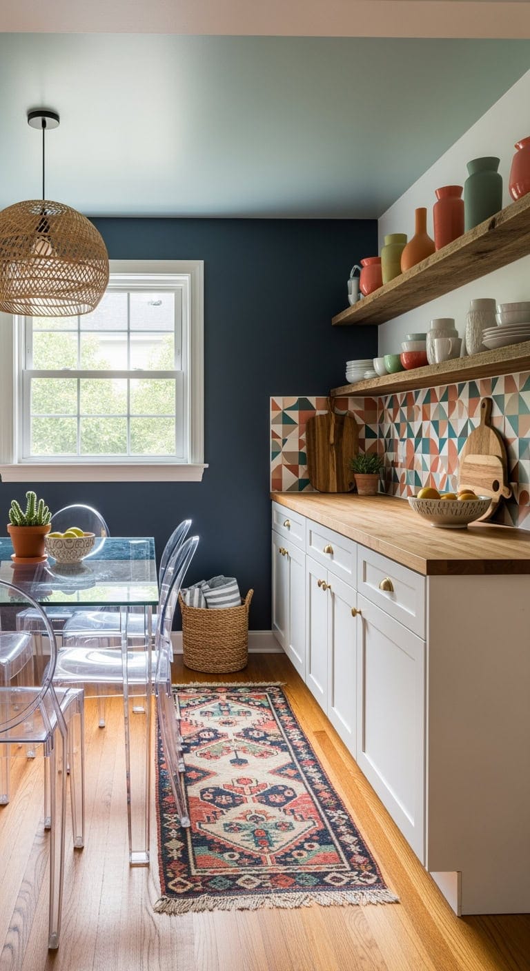 lucite and wood airy warmth