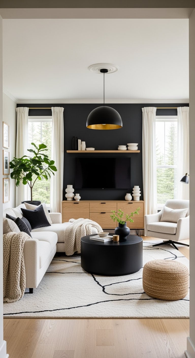 matte black warmth with gold