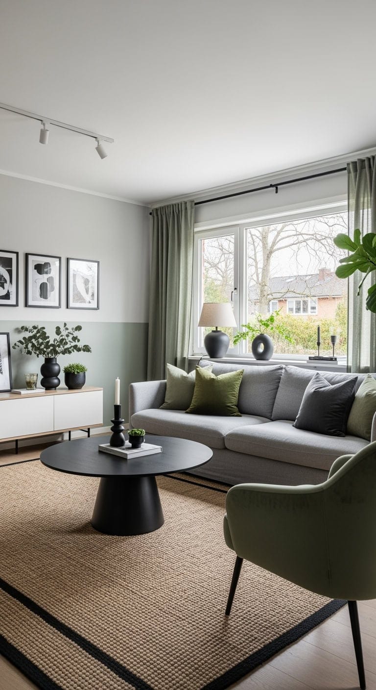 matte black with moss green