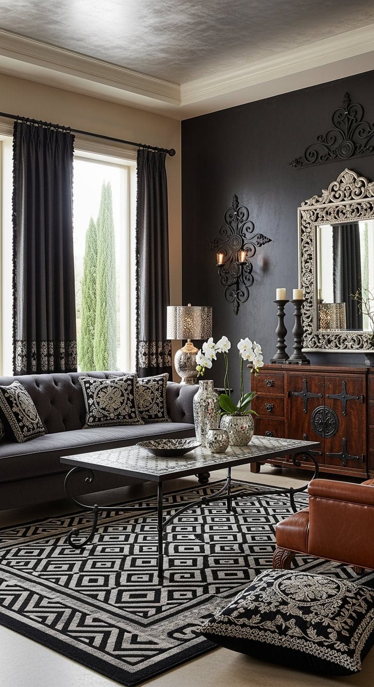 mediterranean black iron elegance