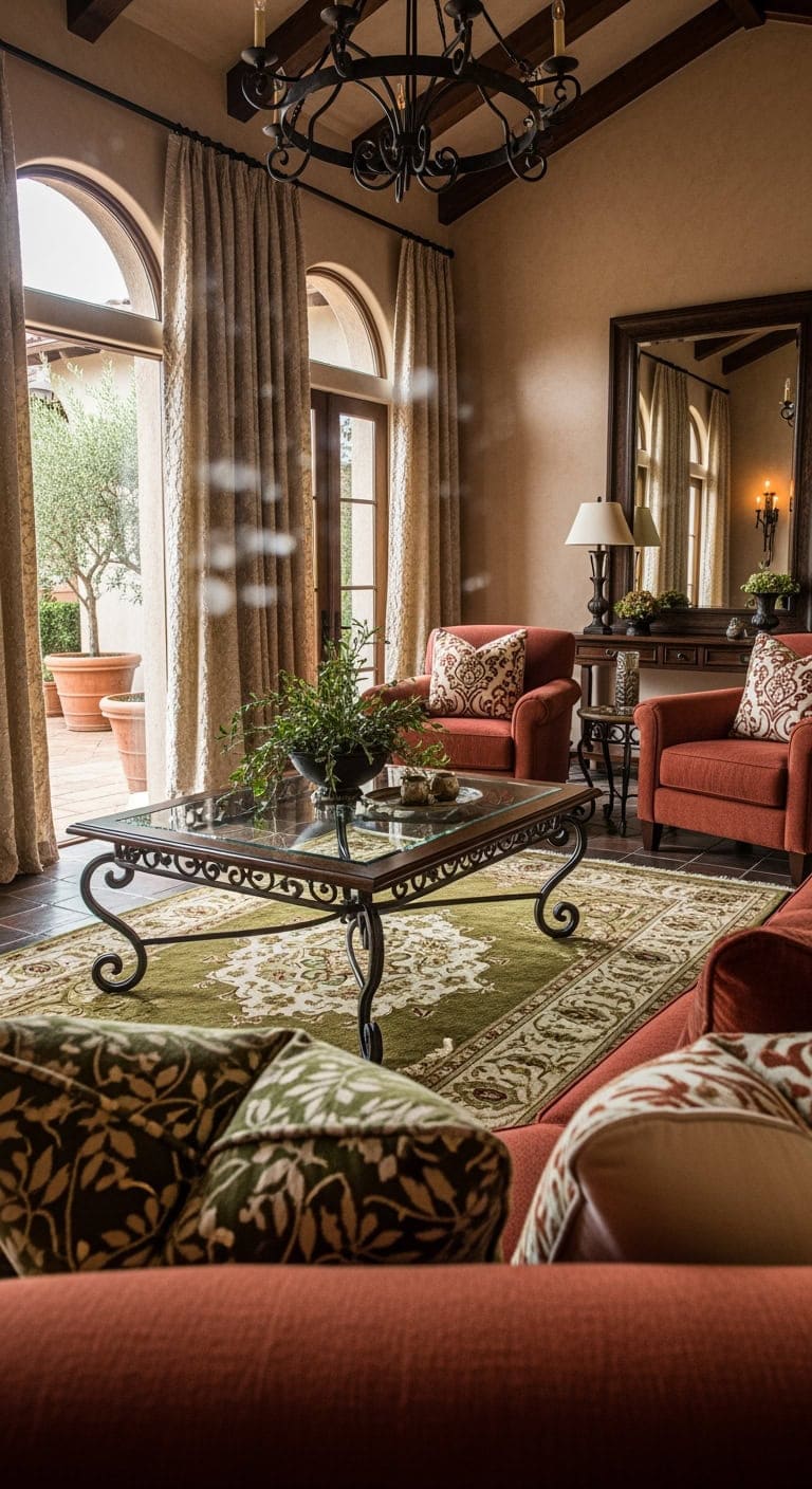 mediterranean dark wood retreat