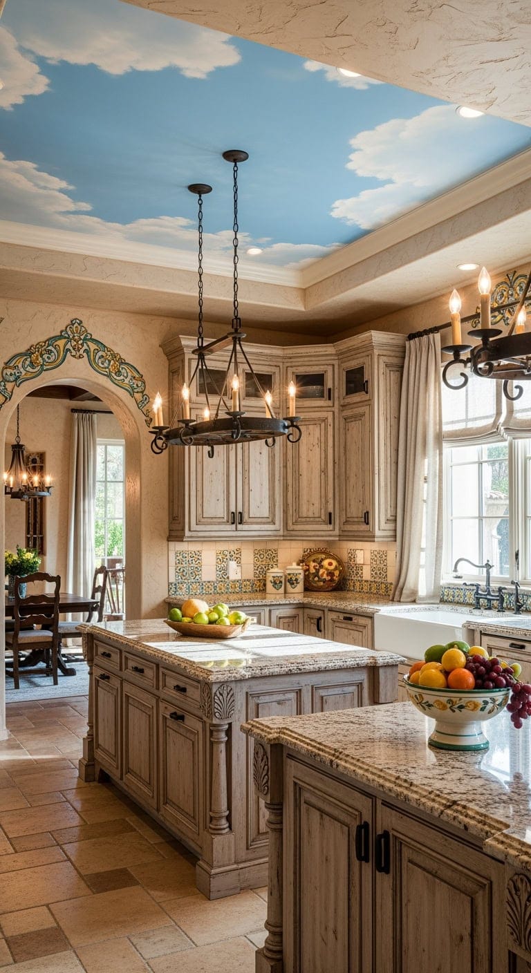 mediterranean faux painted sky