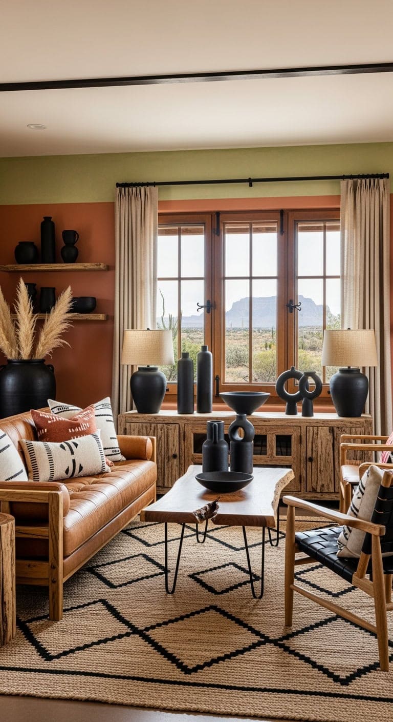 mesquite accented black pottery aesthetic