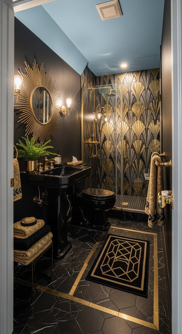 metallic art deco glamour