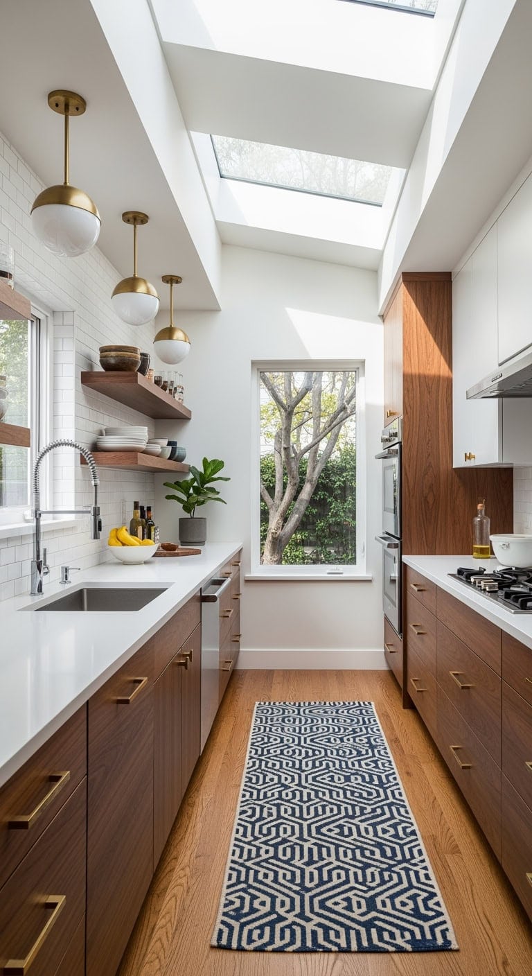 mid century modernized compact kitchen