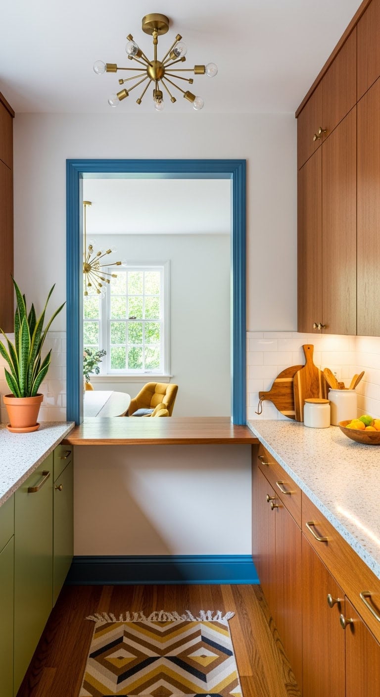 mid century pass through kitchen makeover