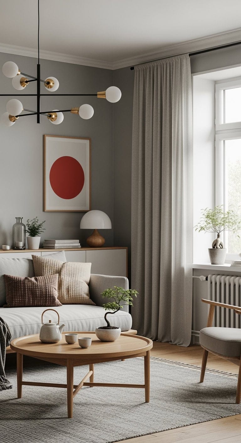 minimal japandi black jute