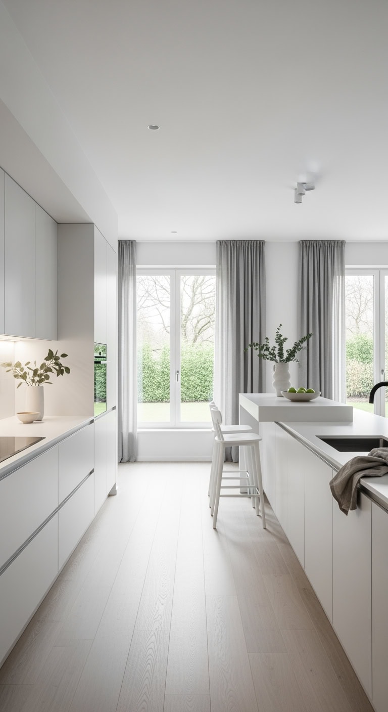 minimalist monochrome kitchen sanctuary