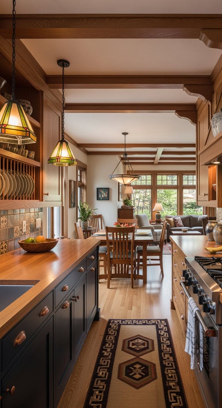 mission style built in oak craftsmanship