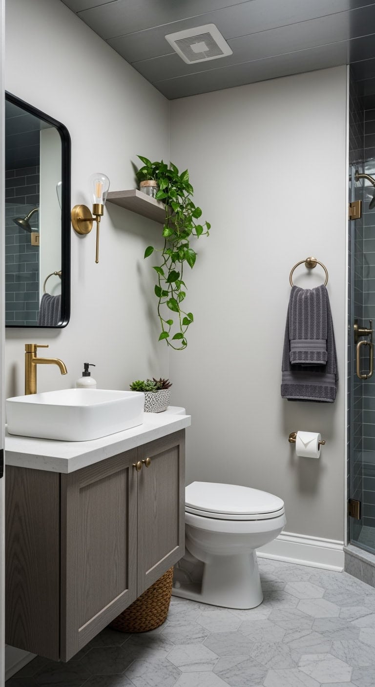 mixed metals layered grey