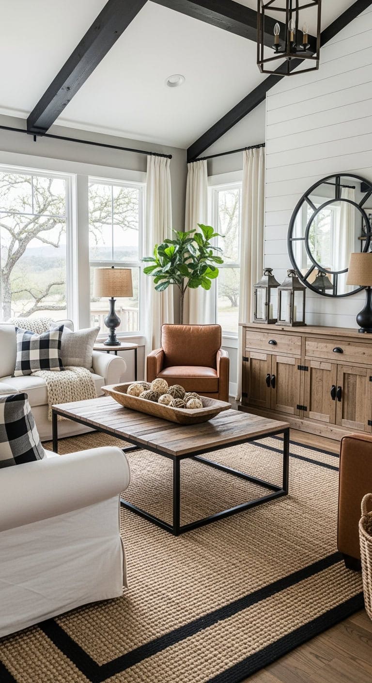 modern farmhouse cozy sophistication