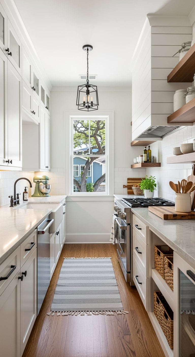 modern farmhouse galley makeover