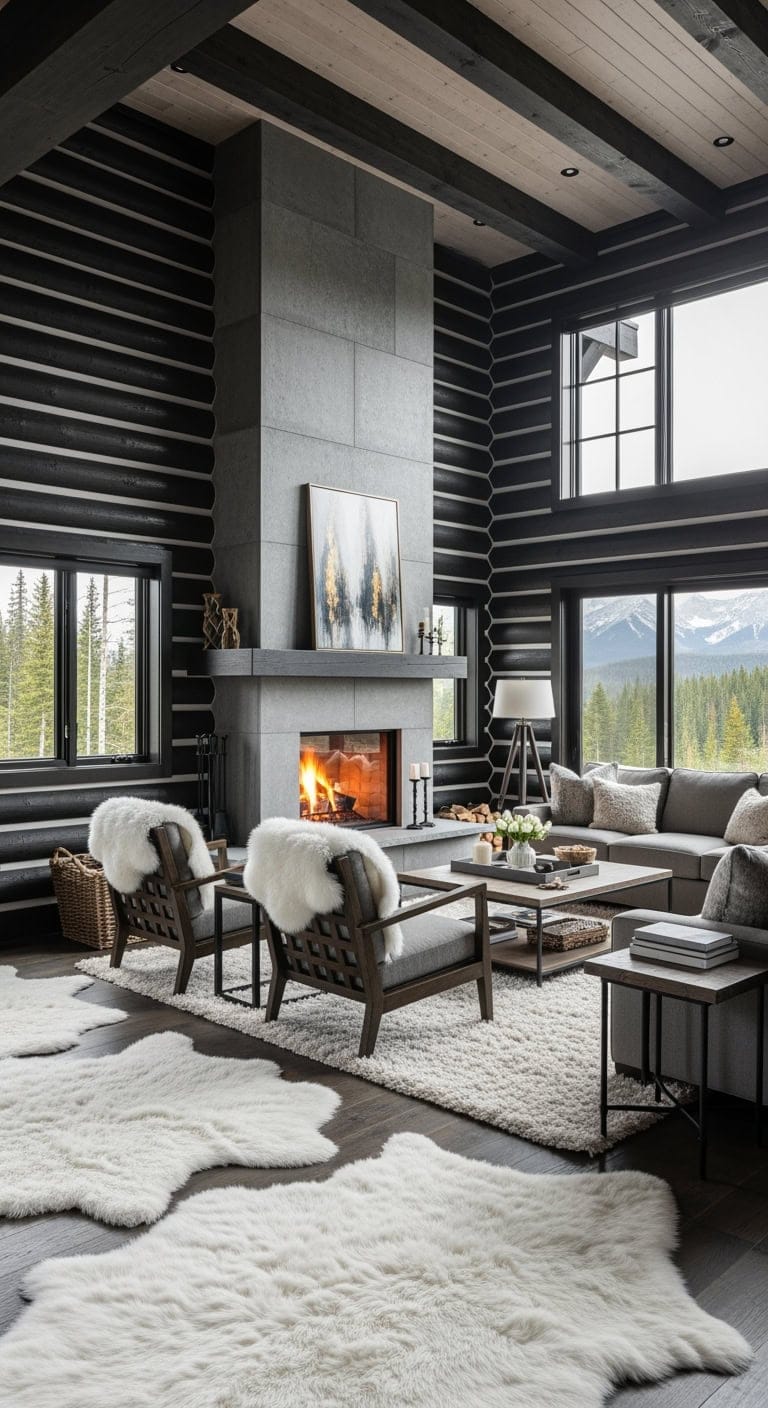 modern rustic mountain lodge