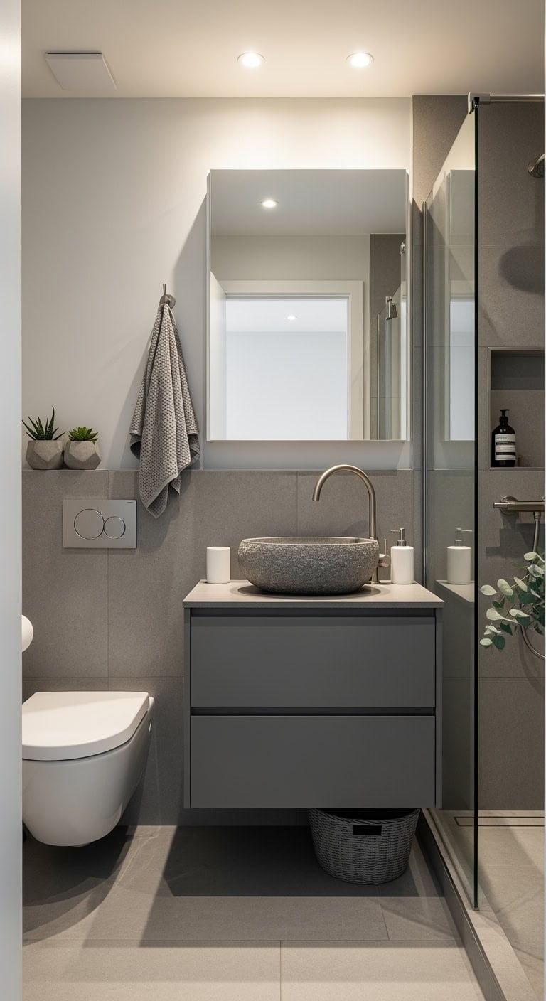 monochromatic grey stone sanctuary