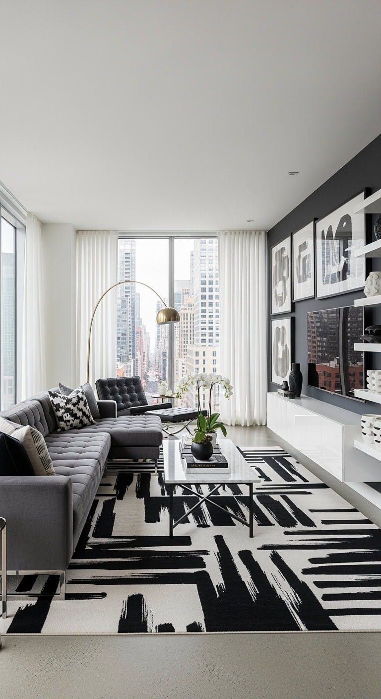 monochrome urban luxury living