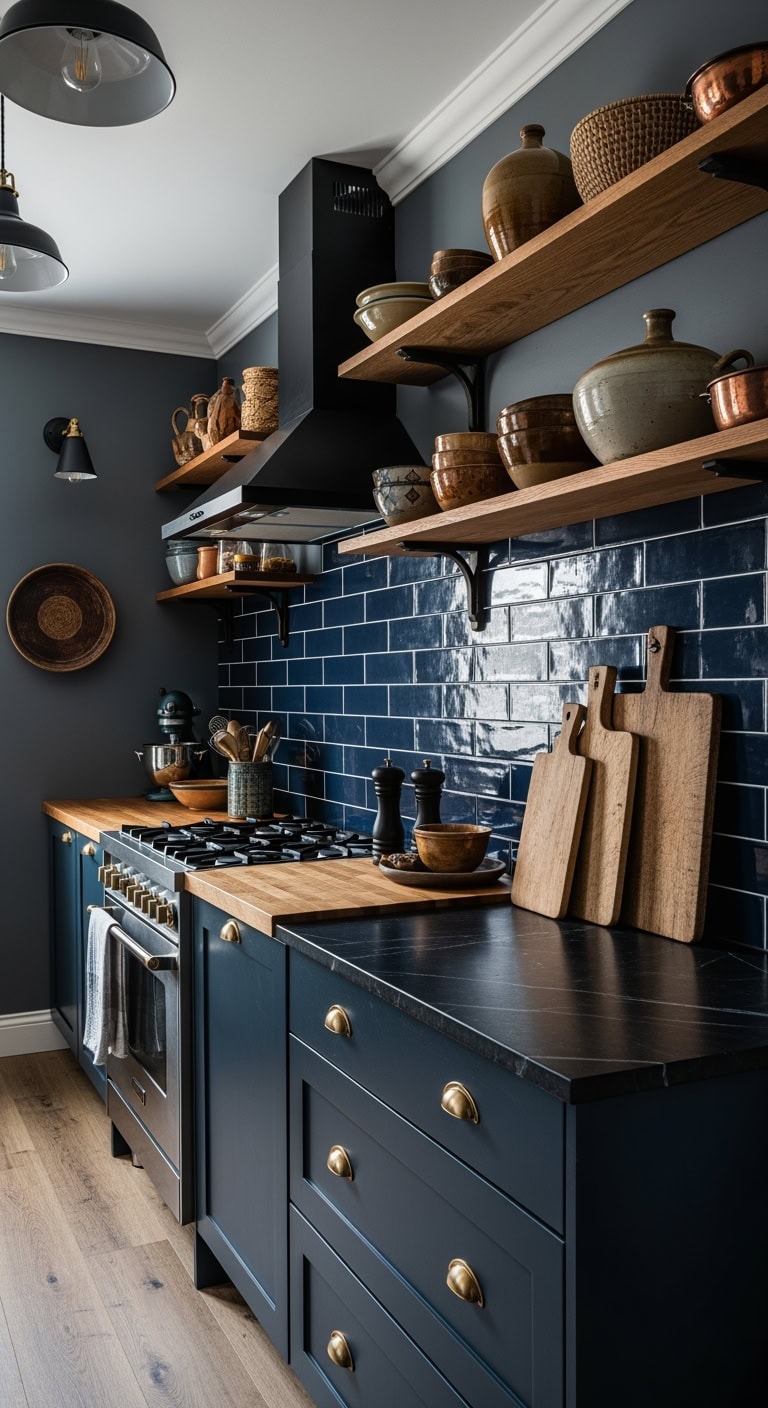 moody midnight blue bohemian