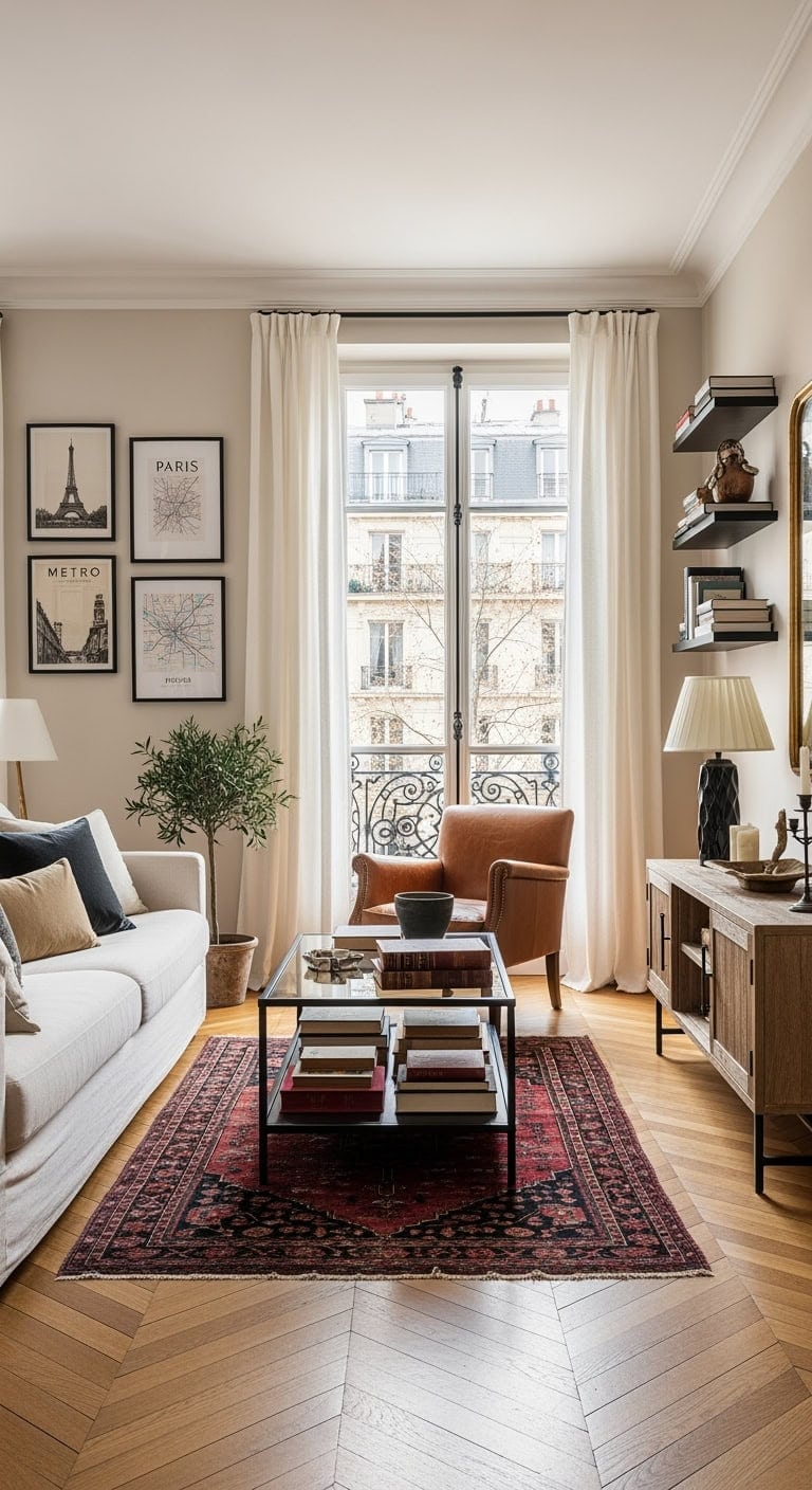 moody parisian black accents