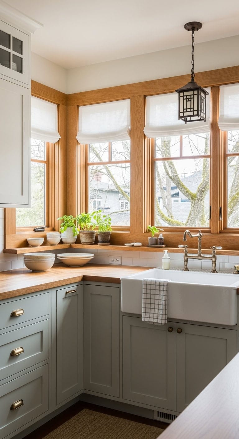 natural oak trim accents