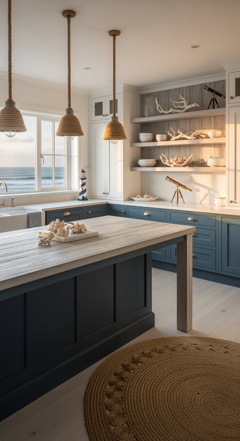 nautical coastal kitchen lighting