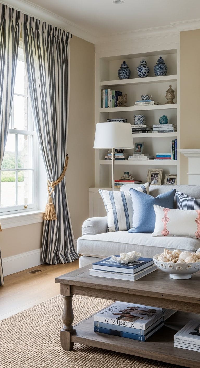 nautical inspired navy and white