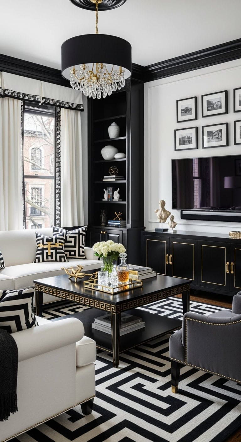 neoclassical black and white elegance