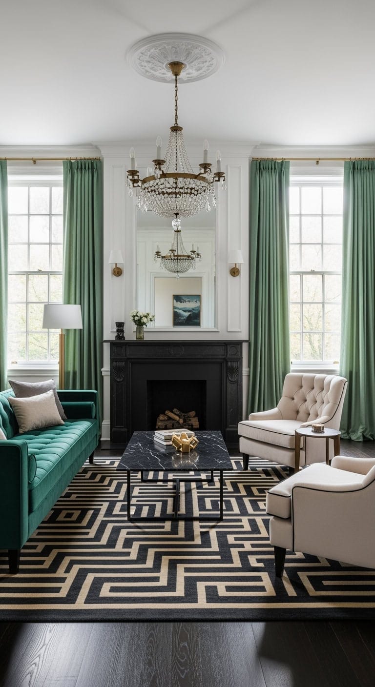 neoclassical black marble elegance