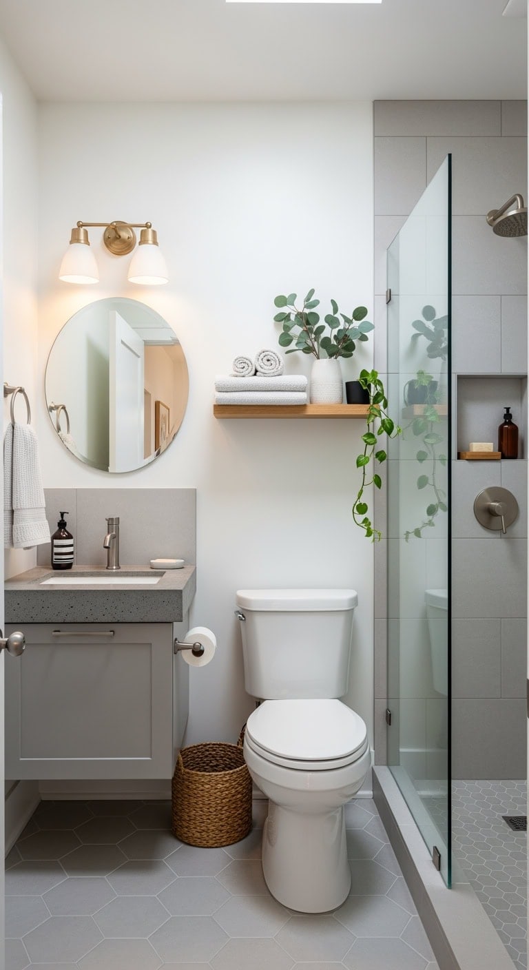 nordic concrete vanity makeover