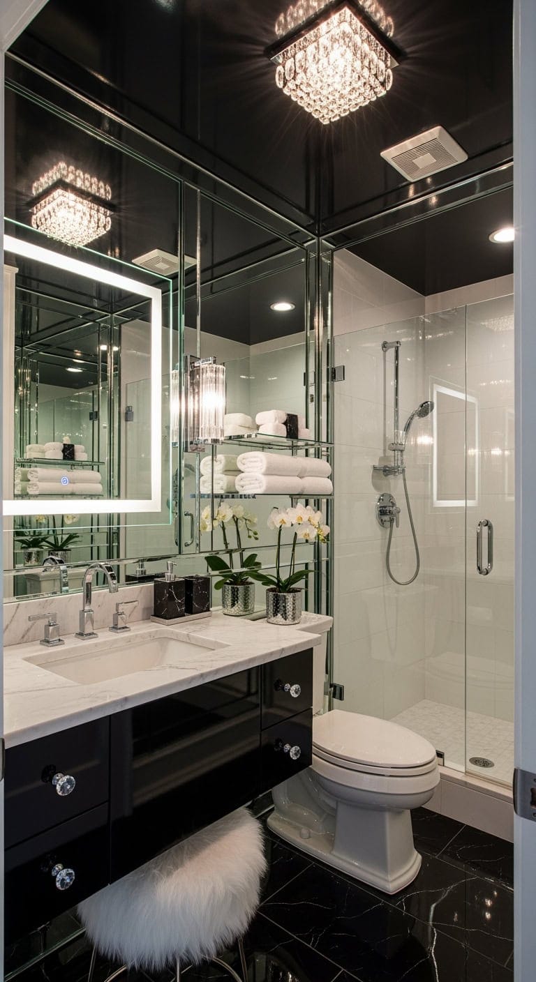 old hollywood mirrored glamour