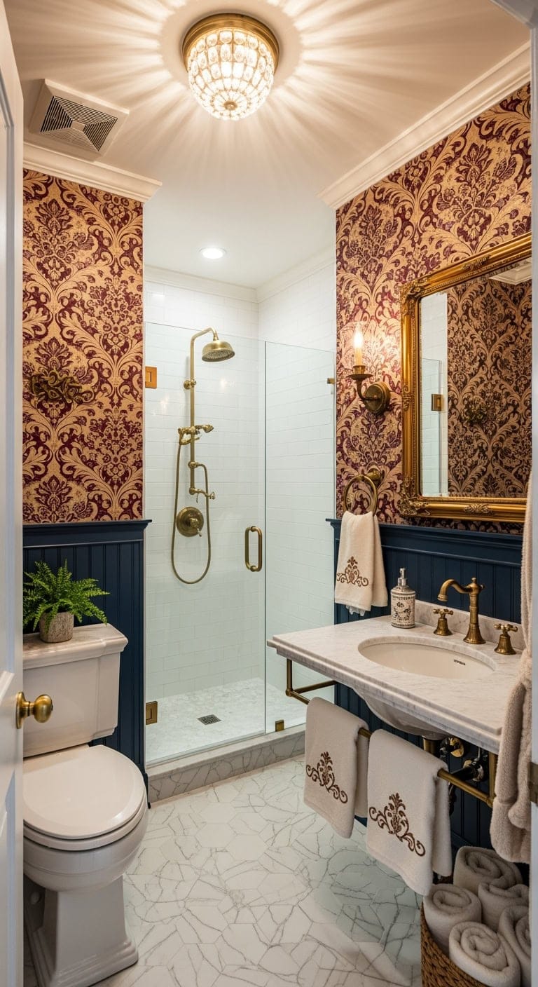 ornate victorian boutique bathroom