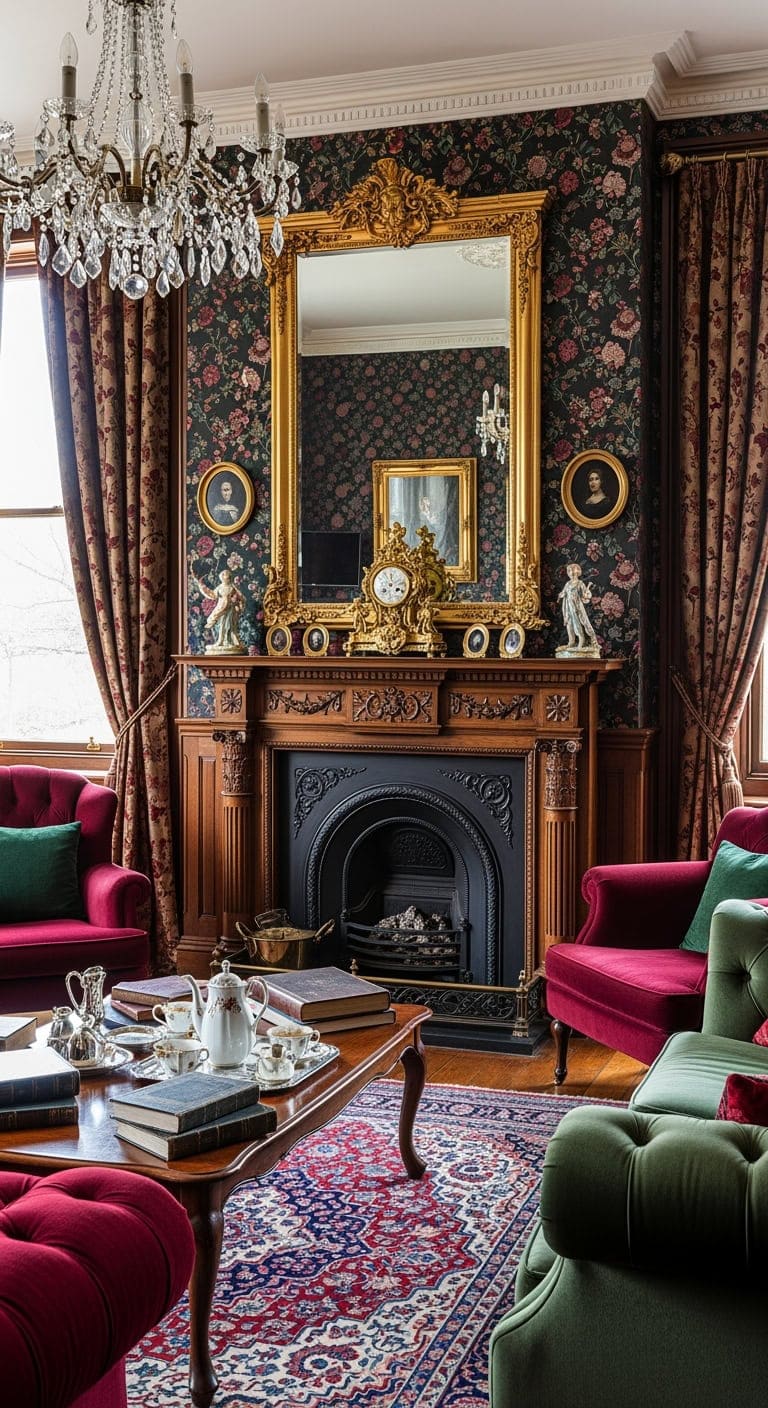 ornate victorian iron fireplace ambiance