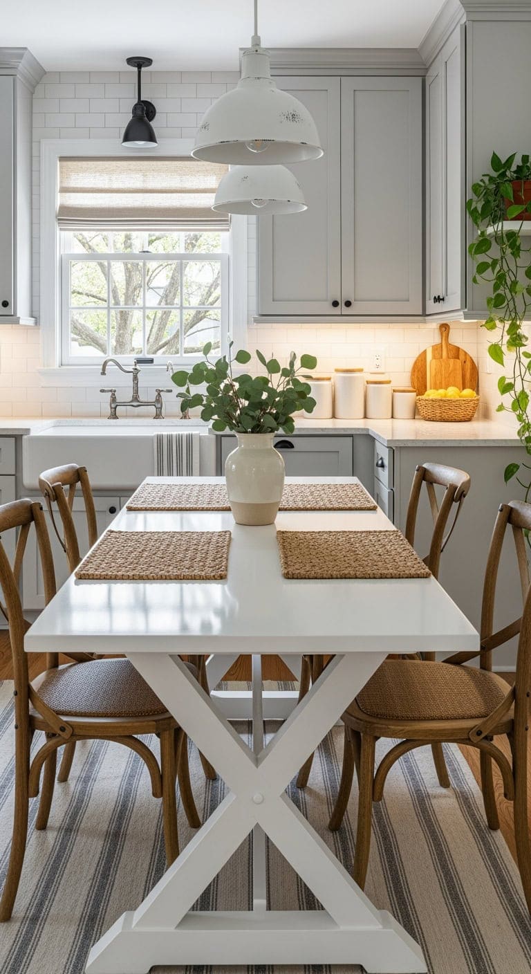 painted trestle table focal