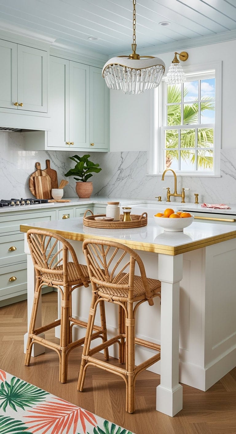 palm beach glossy lacquered island