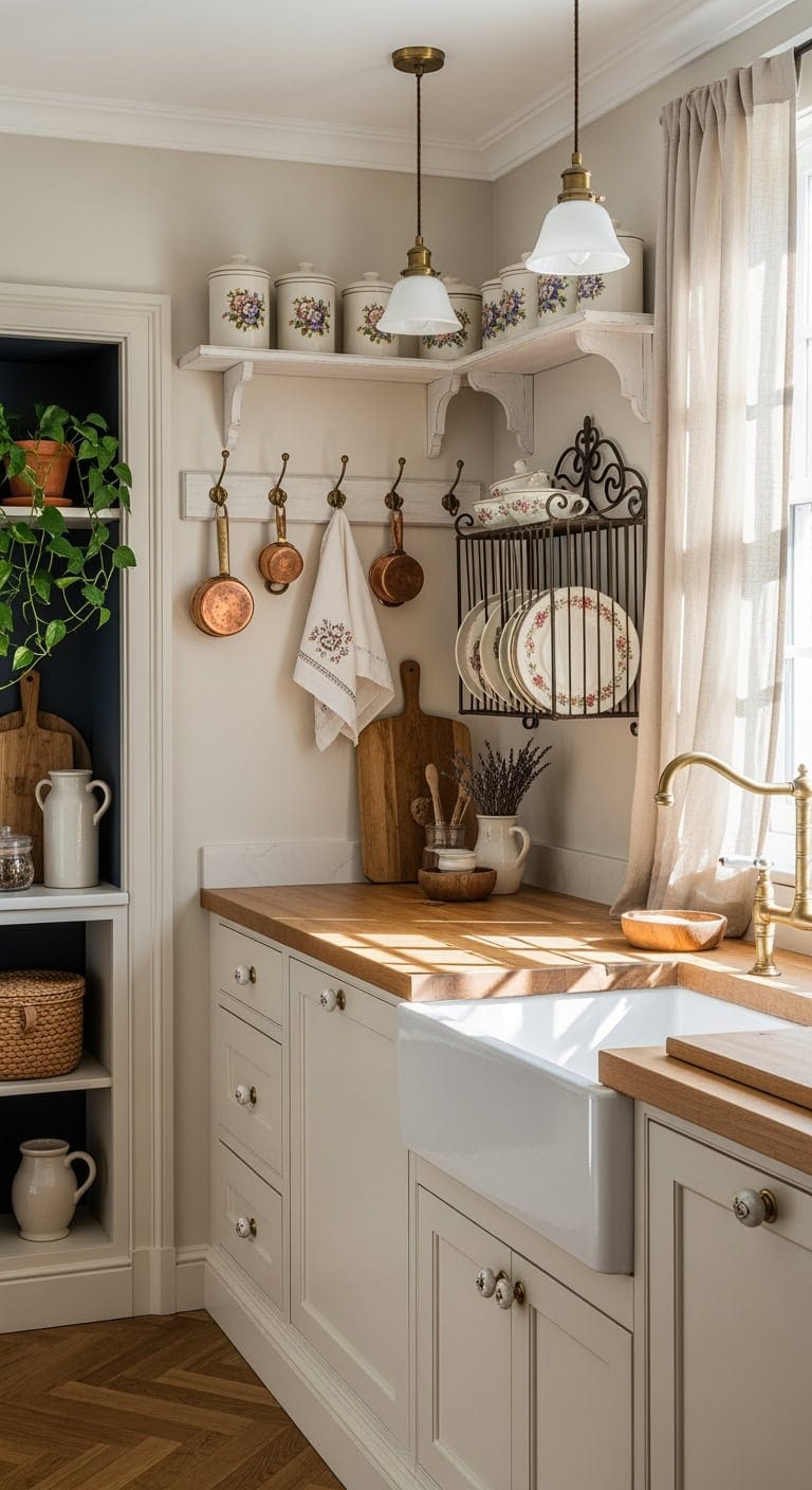 parisian inspired vintage brass hooks