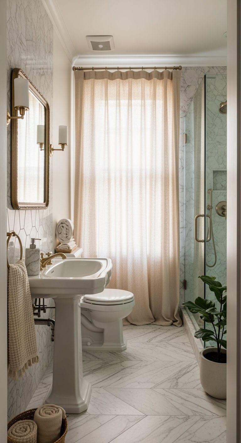 parisian neutral marble retreat