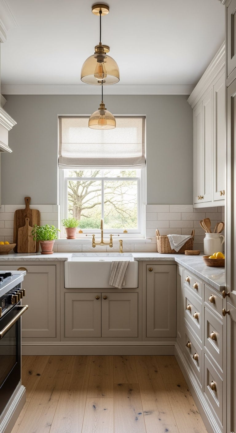 petite pendant low ceiling kitchen